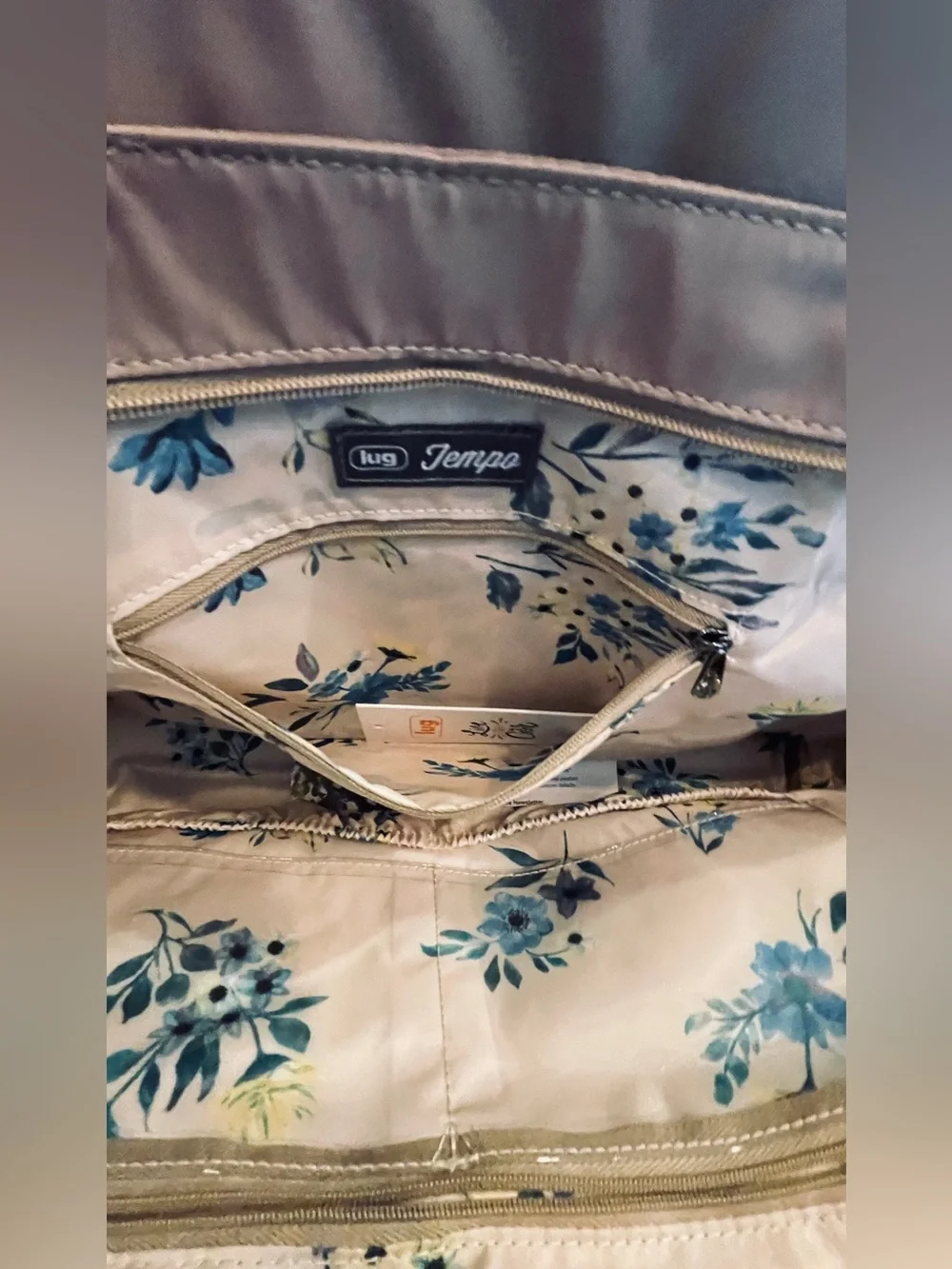 Lug Tempo Tote Bag Sand/Taupe Brand New